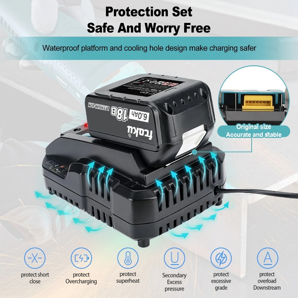 Carregador de bateria de íon-l - Makita Drill Hp1640 avaliação e preço