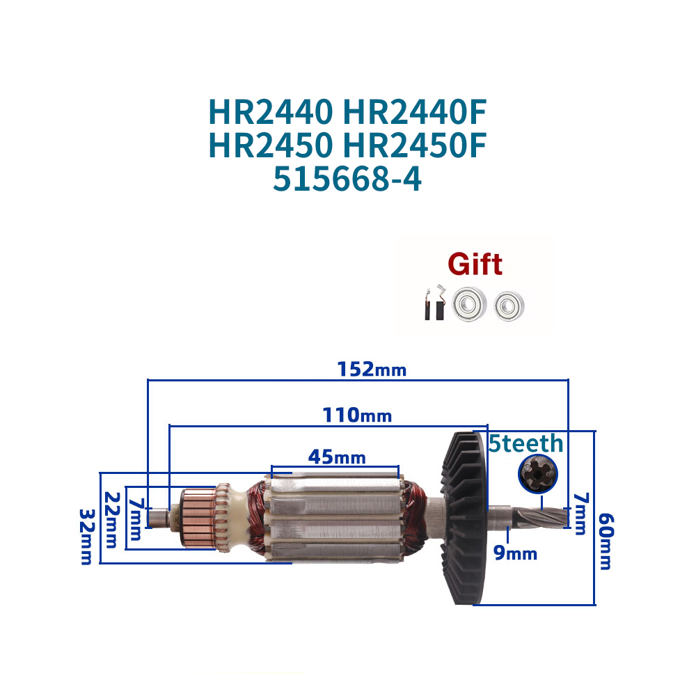 Armadura 220-240V para Makita  - Makita Drill Hp1640 avaliação e preço